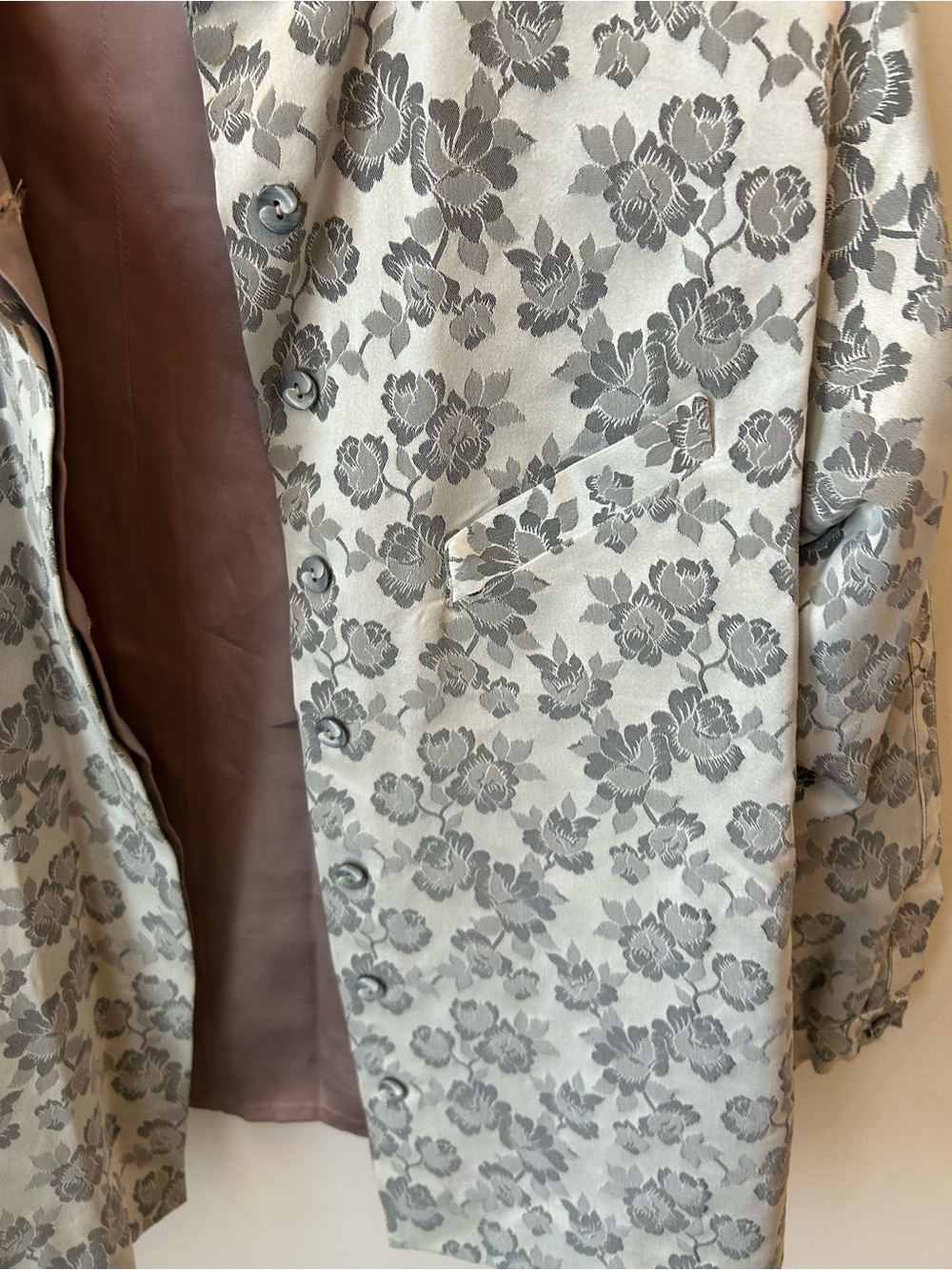 Vintage-Inspired Floral Brocade Jacket Cottagecore Quiet Luxury Statement Piece - Picture 12 of 16